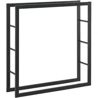 [en.casa] Kaminholzregal Kasan Stahl 100 x 25 x 100