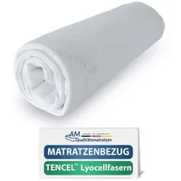 AM Qualitätsmatratzen Hochwertiger Lyocell Matratzenbezug 80x200cm mit Reißverschluss -