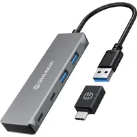 GRAUGEAR USB-HUB 4x USB 3.0 2x Type-C und 2x