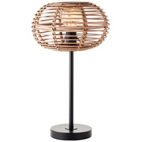 Brilliant Tischleuchte Woodball E27 max 1x40W - Zwart/Rotan (E27)