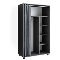 Vicco Kleiderschrank Doros, Grau, 100 x 168 cm