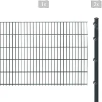 Arvotec Doppelstabmattenzaun inkl. Pfosten zum Einbetonieren", (Höhe: 103 cm,
