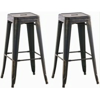 CLP 2er Set Barhocker Joshua schwarz-gold