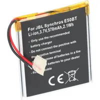 AccuCell Akku passend für JBL Synchros E50BT, Li-Ion, 3,7V,