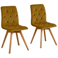 Andas 4-Fußstuhl »Rania«, (Set), 2 St., Samtoptik, Im 2er/4er/6er-Set,