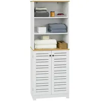 SoBuy Badezimmerschrank mit 3 Fächern und 2 Türen MDF