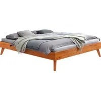 Hasena Massivholzbett Calvari 200 x cm Holz Braun Wildeiche