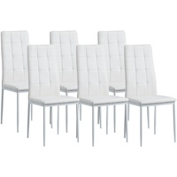 Albatros Esszimmerstühle RIMINI 6er Set, Weiss - Edles Italienisches