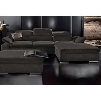 Sit&more Ecksofa »Alcudia L-Form«, wahlweise mit Bettfunktion schwarz