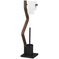 Relaxdays WC-Garnitur Relaxdays Schwarz/Braun 1