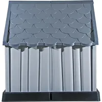 VidaXL Hundehütte Grau 92x87x91 cm Kunststoff
