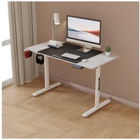 Pro.tec Höhenverstellbarer Tisch Pomona elektrisch 110x60cm Weiß