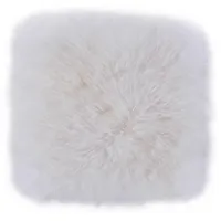 LUXOR LIVING Sitzkissen Lammfell 34 x 34 cm Weiß