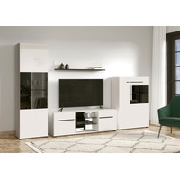 INOSIGN Wohnwand INOSIGN "Trentino", weiß (weiß hochglanz mit schwarzen