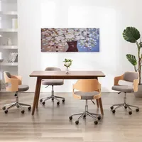 VidaXL Leinwandbild-Set Blumen in Vase Mehrfarbig cm