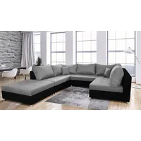 Fun Möbel Wohnlandschaft Sofa ANDRO mit Schlaffunktion und Hocker
