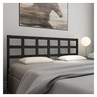 VidaXL 817914 Kopf-/Fußteil Schwarz 205,5x4x100 cm Massivholz Kiefer