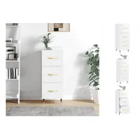 VidaXL Sideboard Hochglanz-Weiß 34,5x34x90 cm Holzwerkstoff