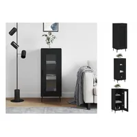 VidaXL Sideboard Schwarz 34,5x34x90 cm Holzwerkstoff