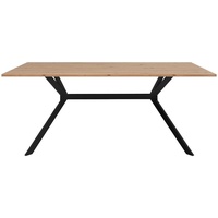 ArizonaShopping Esstisch Schwarz, Eiche Artisan, Stativgestell, 90x75x180 cm Esszimmer,
