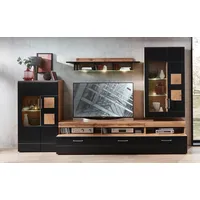 Innostyle Wohnwand Sonate Lack Schwarz