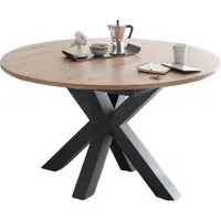 58 aufm Kessel 58aufmkessel Esstisch Natur, Holz, Rund, 130x78x130