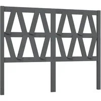VidaXL Kopfteil Grau 126x4x100 cm Massivholz Kiefer