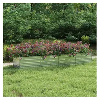 VidaXL Garten-Hochbeet verzinkter Stahl 320 x 80 x 45