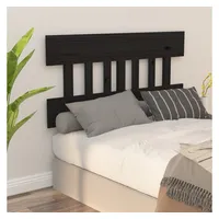 VidaXL Kopfteil Schwarz 203,5x3x81 cm Massivholz Kiefer