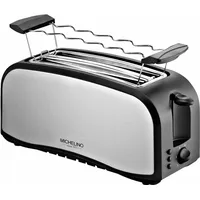 Michelino 4 Scheiben Toaster 4-Scheiben schwarz/ silberfarbig -
