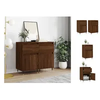 VidaXL Sideboards 2 Stk. Braun Eichen-Optik 40x35x70 cm Holzwerkstoff