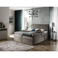 Fun Möbel Boxspringbett Schlafzimmerbett WILLIAM 100x200cm in Stoff