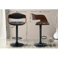 CLP Barhocker Kingston walnuss/schwarz/Kunstleder