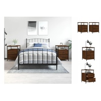 VidaXL Nachttische 2 Stk. Braun Eichen-Optik 44x45x60 cm Holzwerkstoff