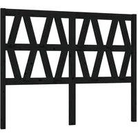 VidaXL Kopfteil Schwarz 126x4x100 cm Massivholz Kiefer
