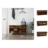 VidaXL Schuhbank Räuchereiche 102x35x55 cm Holzwerkstoff