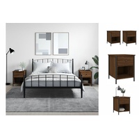 VidaXL Nachttische 2 Stk. Braun Eichen-Optik 40x42x50 cm Holzwerkstoff