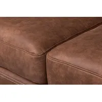 Konsimo Linke Ecksofa zeitloses Desig hohe Beine "HOLCO", Braun,