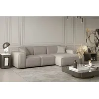 Fun Möbel Ecksofa Designersofa CELES in Stoff Scala Beige
