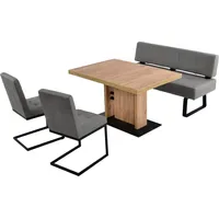 K+W Komfort & Wohnen Polsterbank Spider II Grau/Schwarz 160