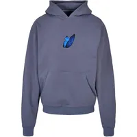 Mister Tee Le Papillon Heavy Oversize Kapuzenpullover Vintage Blue