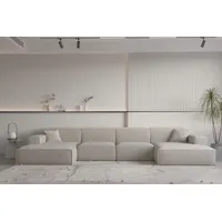 Fun Möbel Wohnlandschaft U-Form CELES PREMIUM in Stoff Ascot