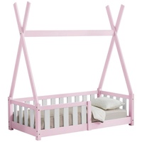 [en.casa] Kinderbett Helsingborg 70 x 140 cm Rosa