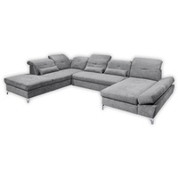 Ed exciting design Wohnlandschaft MELFI U-Form, mit Bettfunktion, Bettkasten,