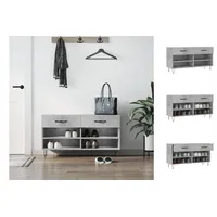 VidaXL Schuhbank Betongrau 102x35x55 cm Holzwerkstoff