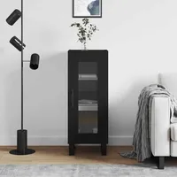 VidaXL Sideboard Schwarz 34,5x34x90 cm Holzwerkstoff