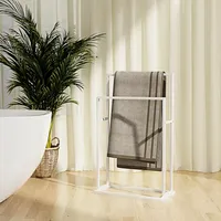 VidaXL Handtuchständer Weiß 48x24x78,5 cm Eisen
