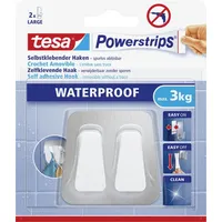 Tesa Garderobenhaken Powerstrips Silber-weiß
