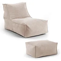 Mokebo Sitzsack mit Hocker für Kinder & Erwachsene Der