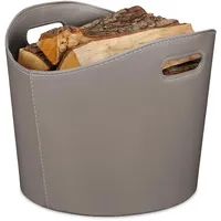 Relaxdays Holzkorb Anthrazit, Kunststoff, Wellpappe, Metall, 38x32x38 cm Kleinmöbel,